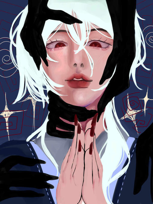colored portrait