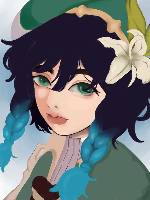 colored portrait